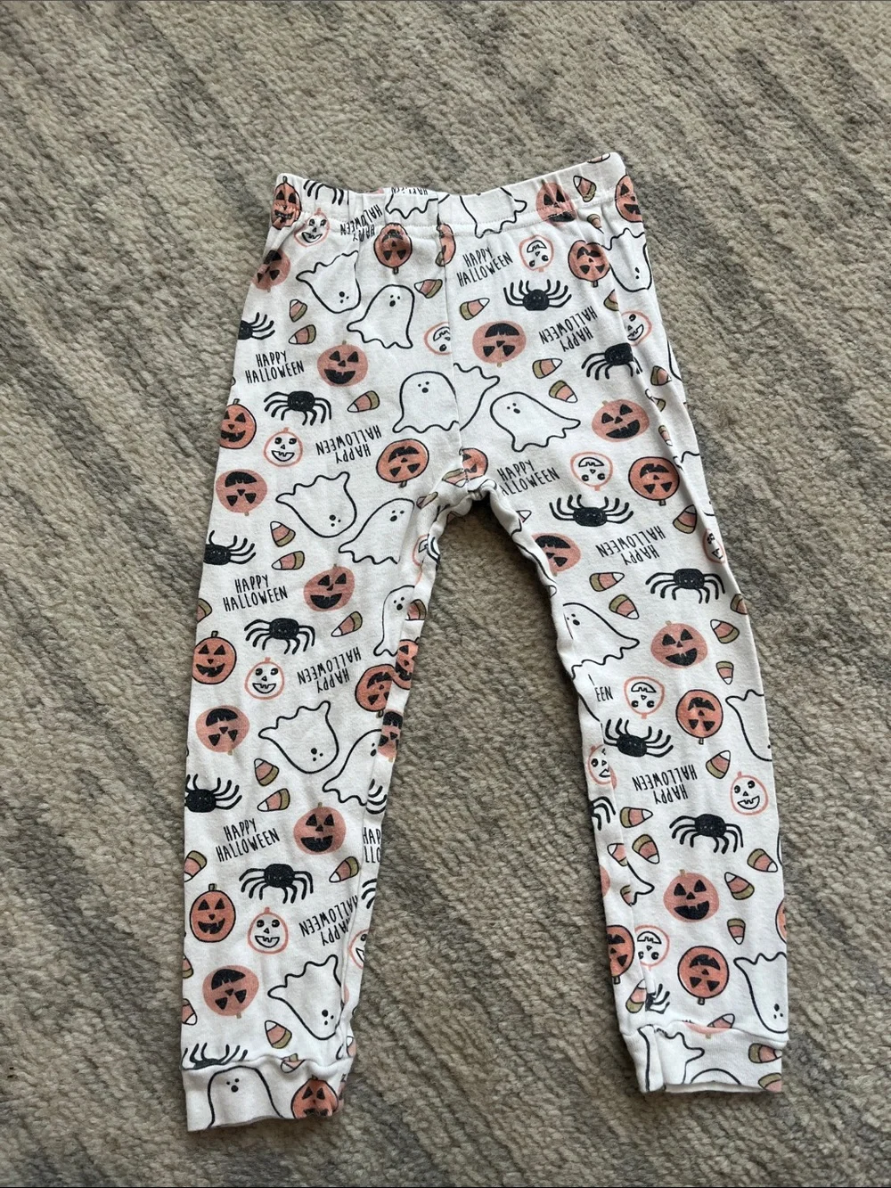 Chick Pea Halloween Ghost & Pumpkin Pajama Set - White and Orange